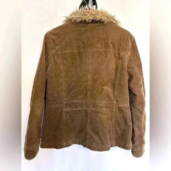 Vintage Y2K LEI Corduroy Sherpa Button Up Jacket in Brown Size XL - Picture 3 of 8